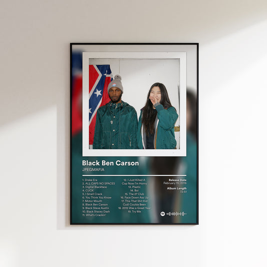 JPEGMAFIA 'Black Ben Carson' (Alternative) Album Poster