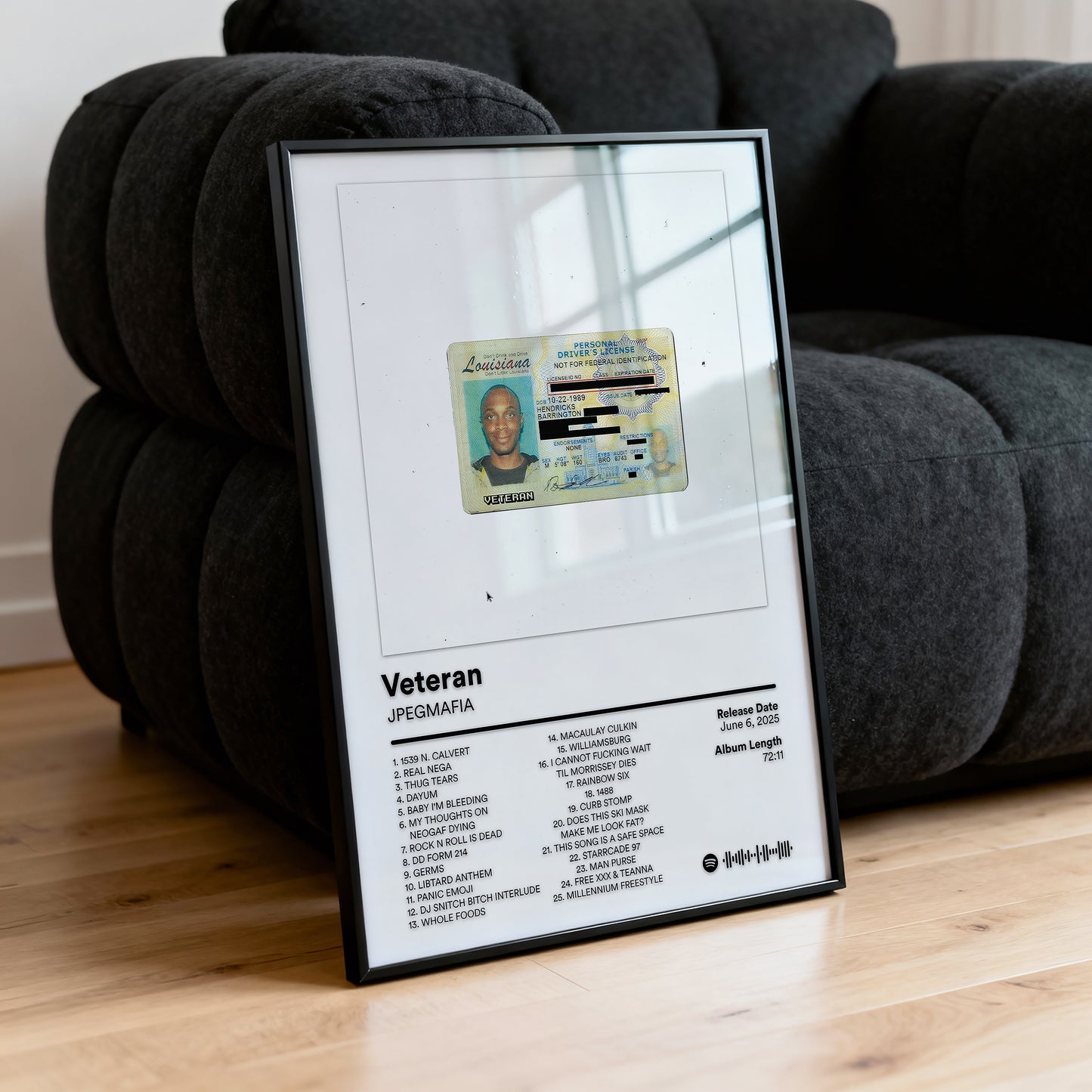 JPEGMAFIA 'Veteran' (Director's Cut) Album Poster