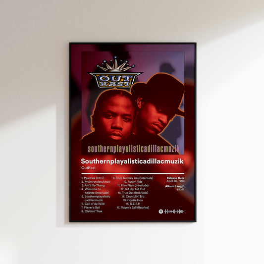 OutKast 'Southernplayalisticadillacmuzik' Album Poster
